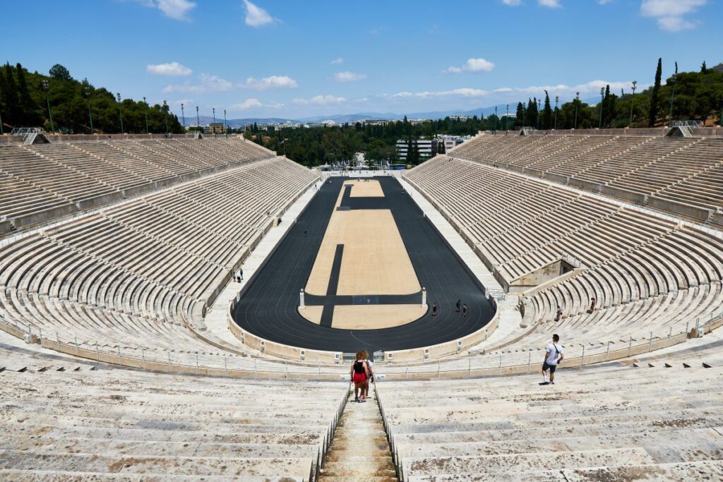 Panoramica del estadio kalimarmaro de Atenas